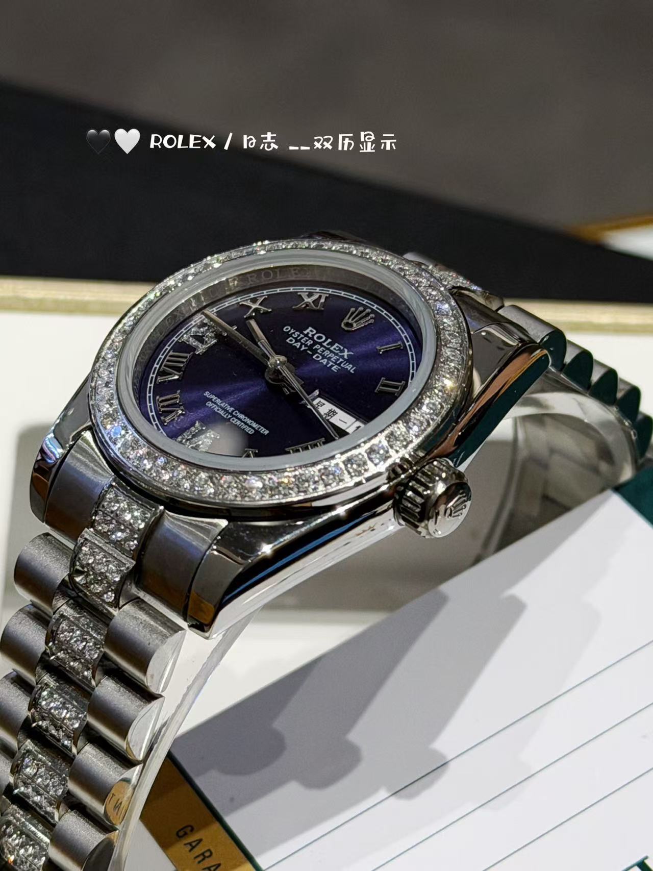 R0LEXソリッドスチールバンド・ダイヤモンド・レディースウォッチ【50％割引+送料無料】