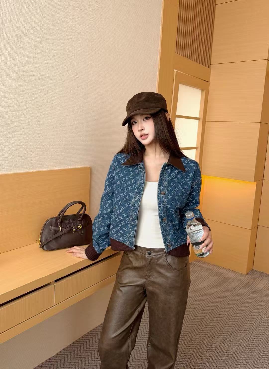 LV 襟付きデニムジャケット【50％割引+送料無料】