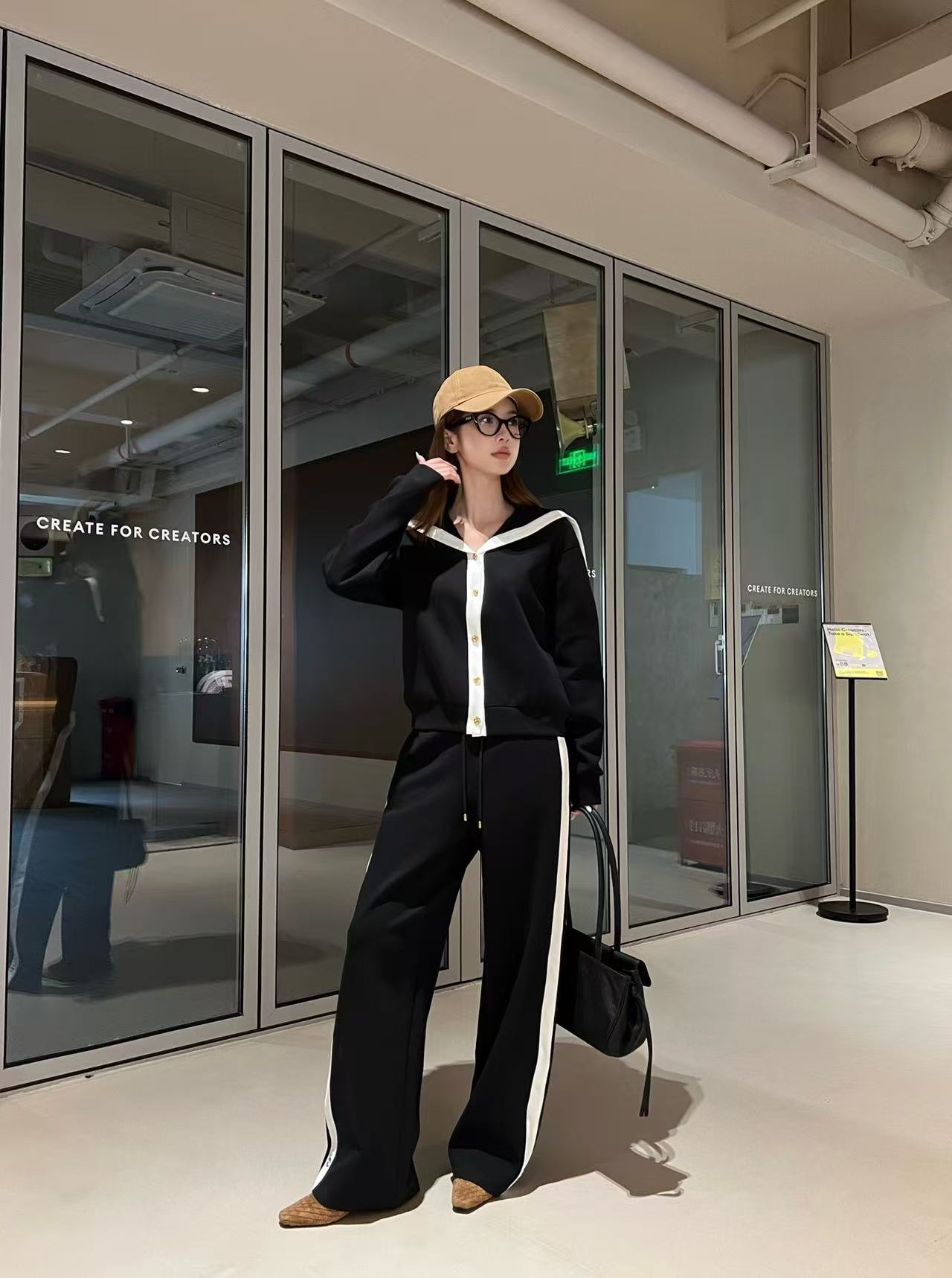 CHANEL風 襟付きジャケット＆パンツ セットアップ【50％割引+送料無料】