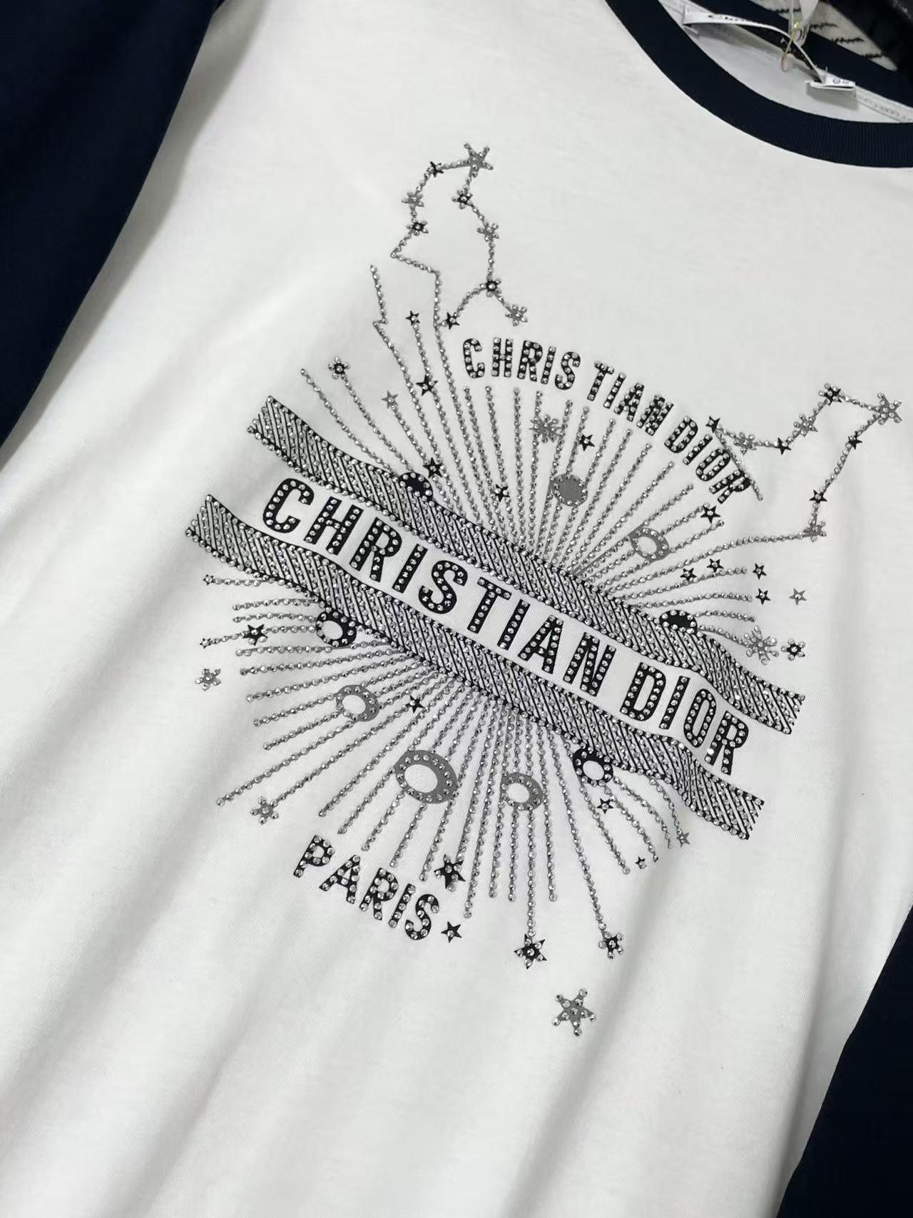 DIOR 五角星・ロゴ入り長袖Tシャツ【50％割引+送料無料】