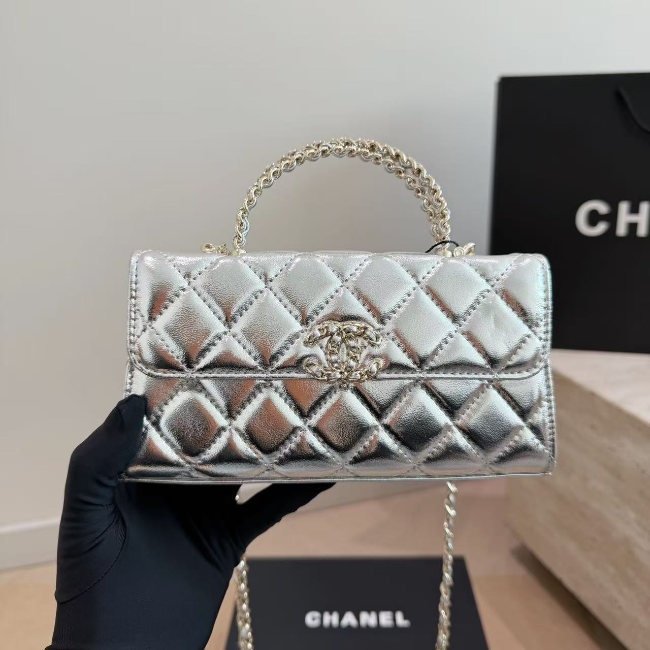 CHANE1 kellyキャビアチェーンバッグ【50％割引+送料無料】