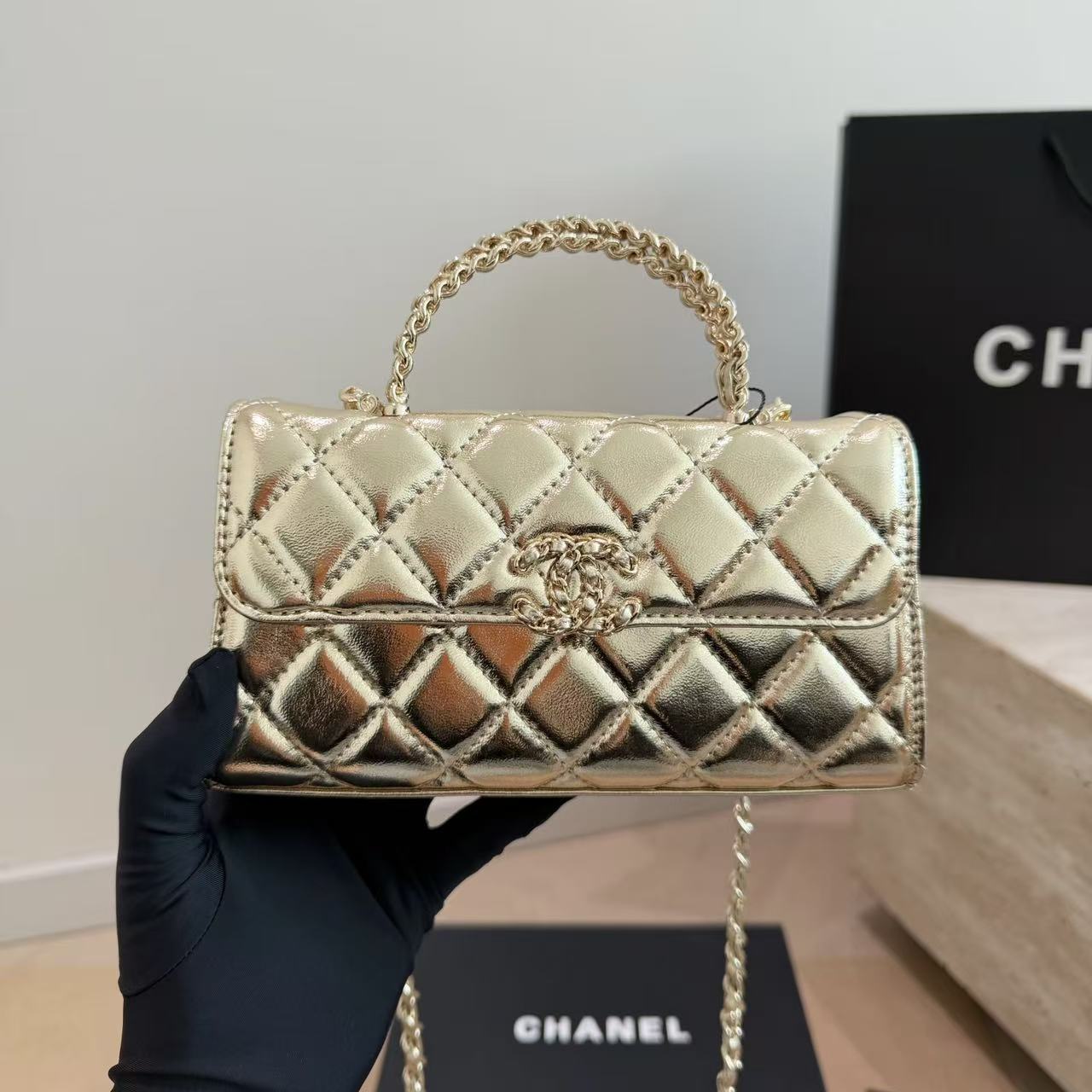 CHANE1 kellyキャビアチェーンバッグ【50％割引+送料無料】
