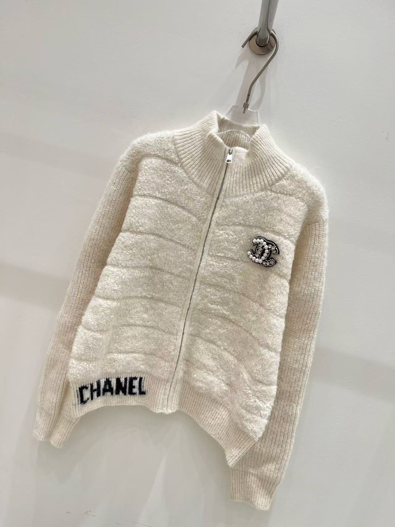 CHANE1 パールウールカーディガン【50％割引+送料無料】
