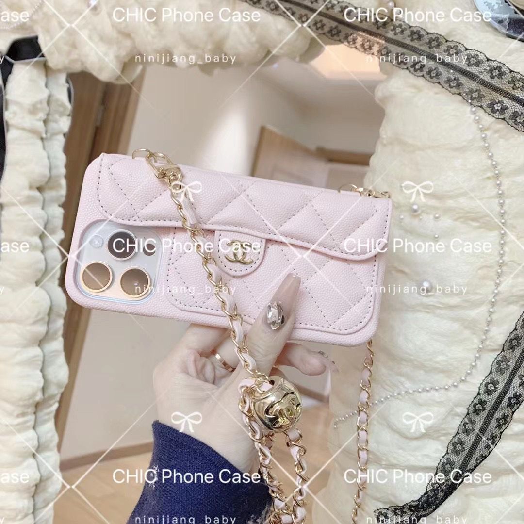【CHANE1】チェーン付きレザー携帯電話ケース📱【50％割引+送料無料】