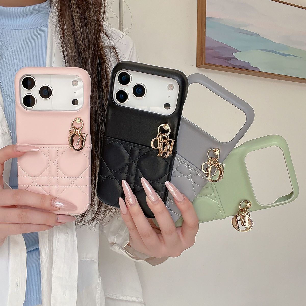 📱Di0r レザースマホケース💎