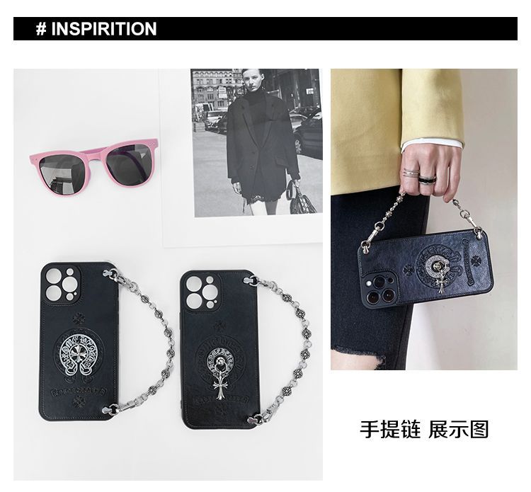 [CHR0ME HEARTS]👄刺繍入り財布電話ケース📱【50%オフ+送料無料】