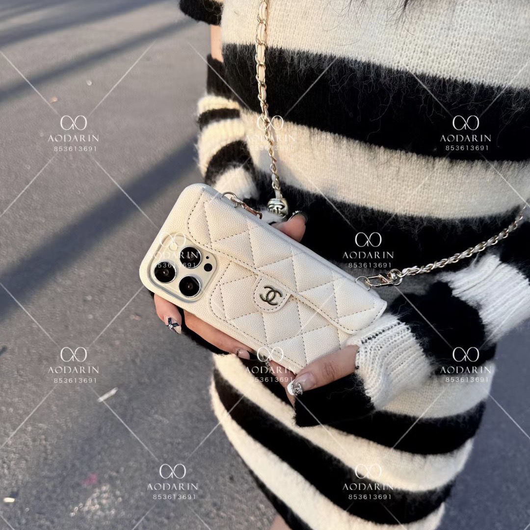【CHANE1】チェーン付きレザー携帯電話ケース📱【50％割引+送料無料】