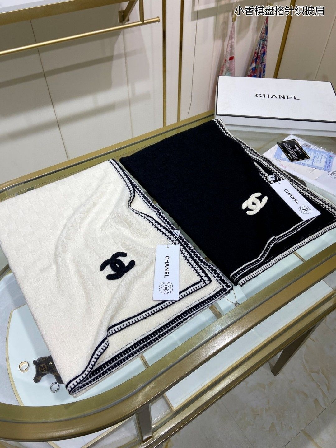 [CHANE1]🧣リバーシブルウールスカーフ🧣【50％割引+送料無料】