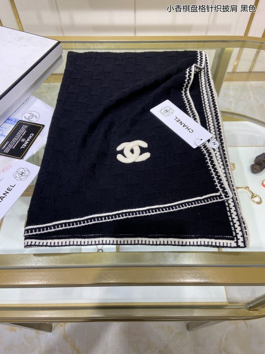 [CHANE1]🧣リバーシブルウールスカーフ🧣【50％割引+送料無料】