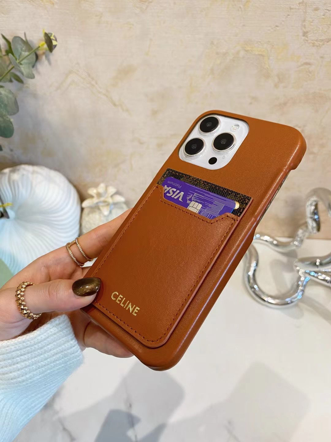 [CEL1NE]24新着レザーカードホルダー携帯電話ケース📱【50％割引+送料無料】