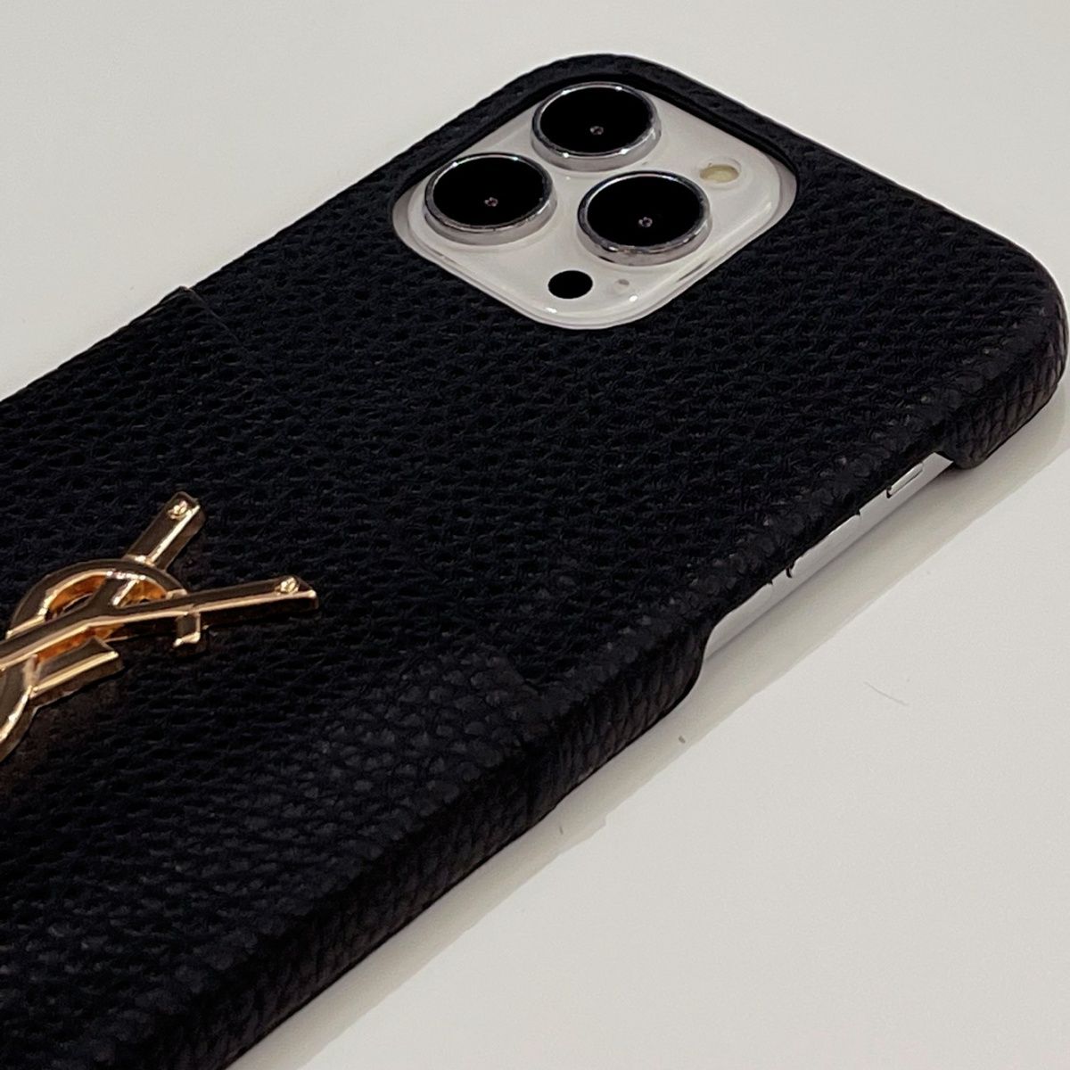 [SYL]24新着📿ライチレザー携帯電話ケース📿📱パール【50％割引+送料無料】