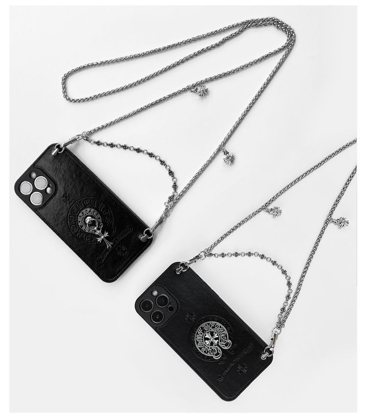 [CHR0ME HEARTS]👄刺繍入り財布電話ケース📱【50%オフ+送料無料】