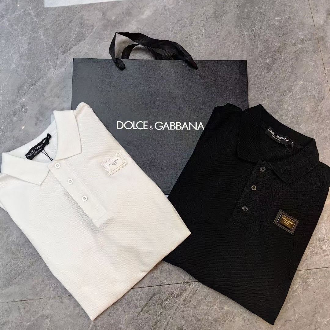 DG ラペルレタープリントTシャツ【 50％割引+送料無料】