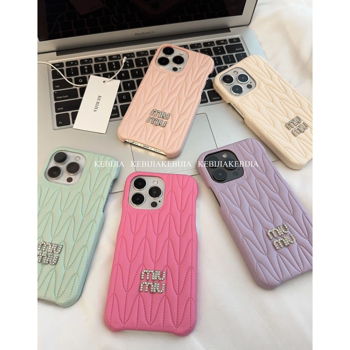 24新着📿革製の電話ケース📿📱パール【50％割引+送料無料】