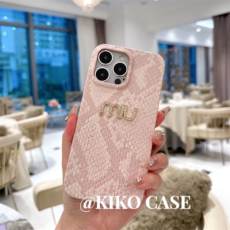 📱【MlUMlU】ダイヤモンド付きスネークパターン電話ケース📱【50％割引+送料無料】