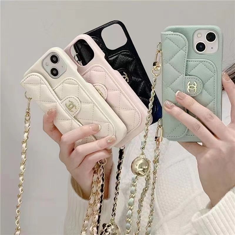 [CHANE1]レザークロスボディチェーンフォンケース📱【50％割引+送料無料】