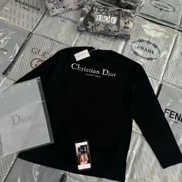 [DI0R]レタープリントロングスリーブTシャツ【 50％割引+送料無料】