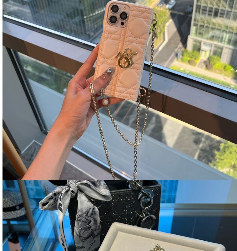 【DI0R 】金属チェーン電話ケース📱【50％割引+送料無料】