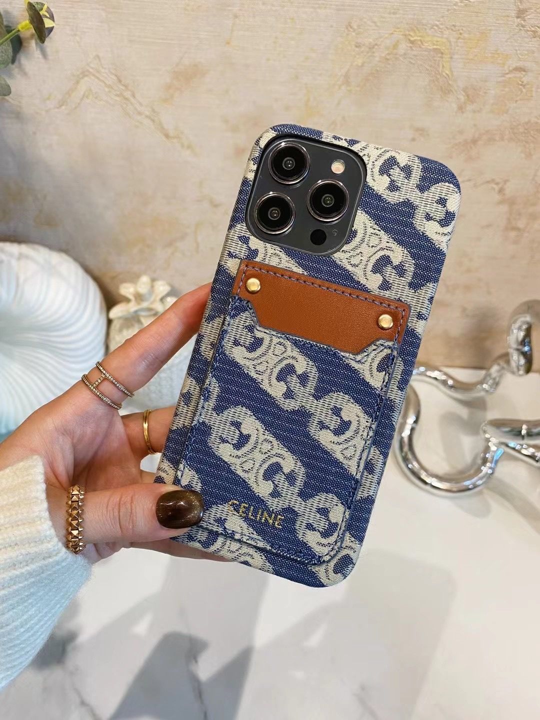 [CEL1NE]24新着レザーカードホルダー携帯電話ケース📱【50％割引+送料無料】