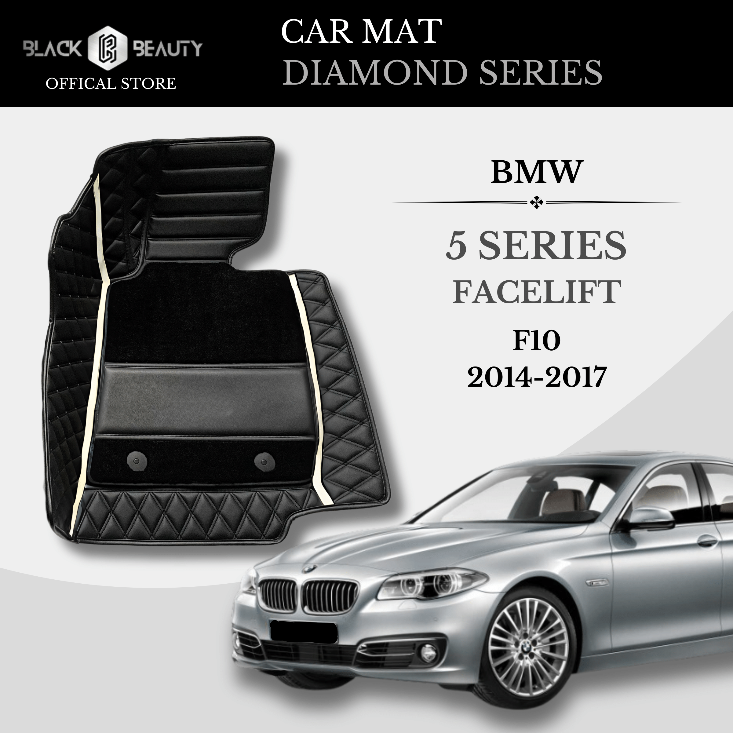 BMW 5 Series Facelift F10 (2014-2017) - Diamond Series Car Mat