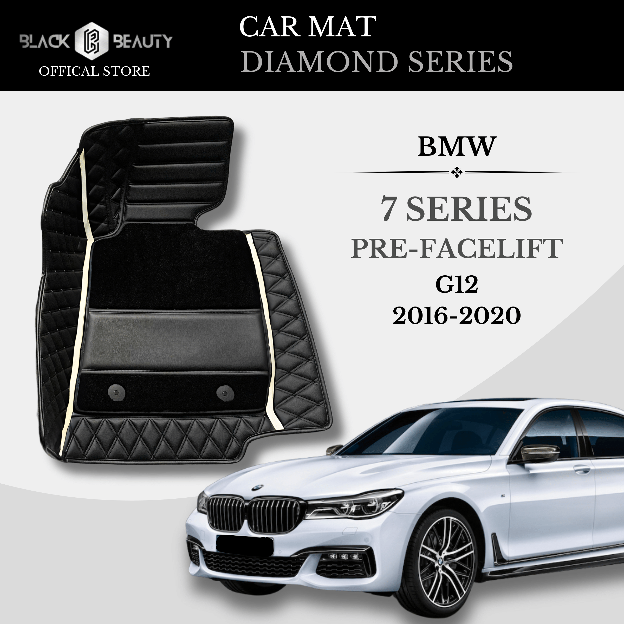BMW 7 Series Pre-Facelift G12 (2016-2020) - Diamond Series Car Mat