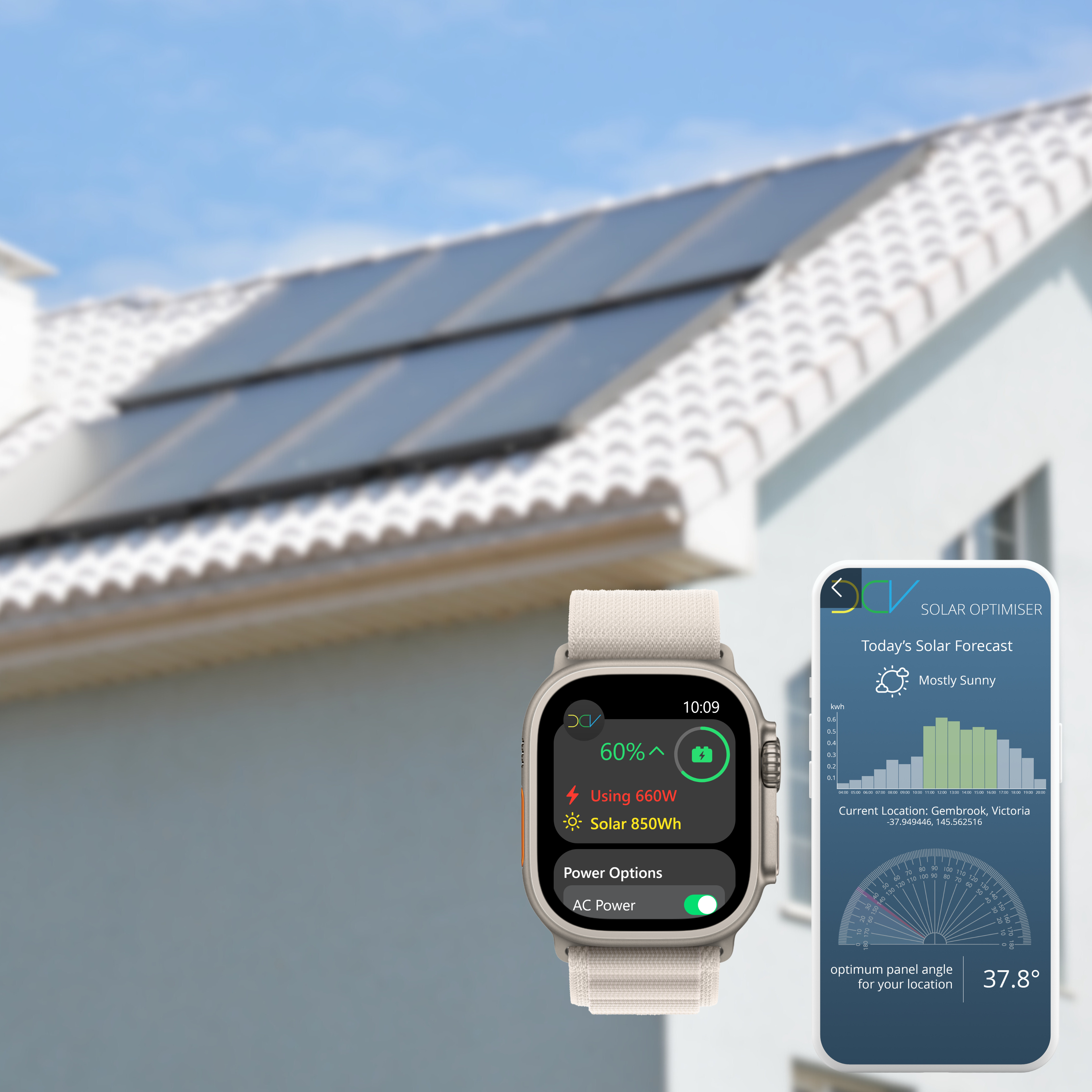 DCV solar energy mobile app
