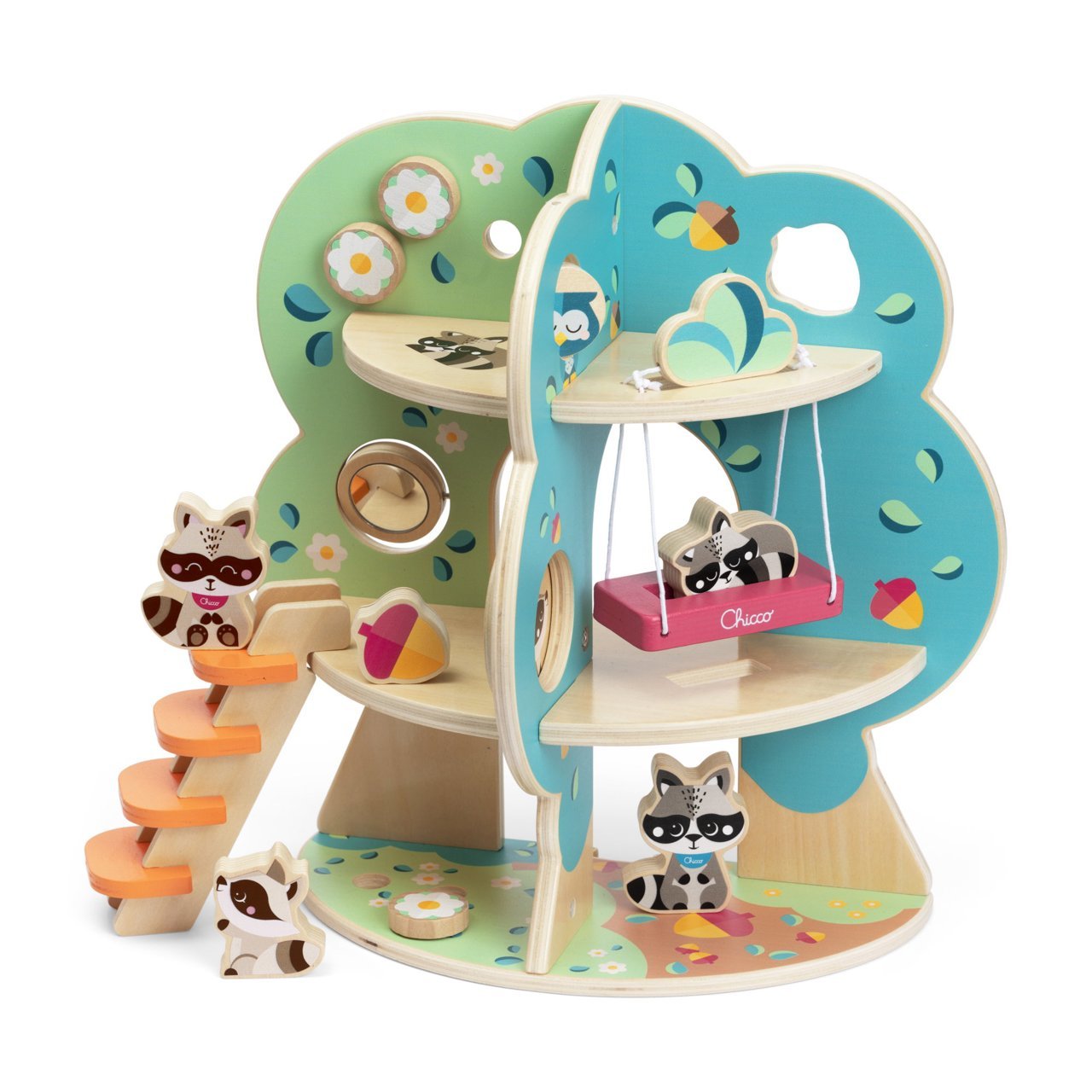 Raccoon Tree Deluxe Wooden Playset