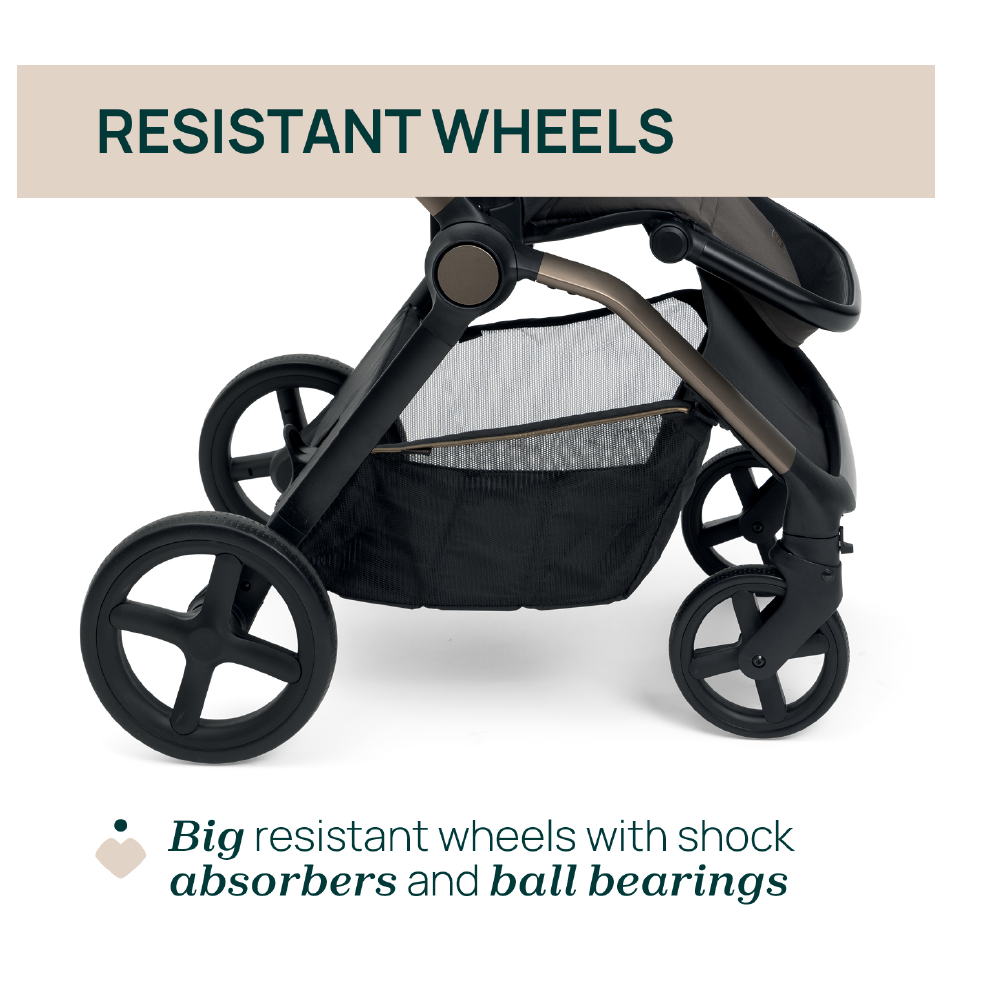 Next2me Forever Baby Crib + Mysa Bronze Lizard Relux Stroller