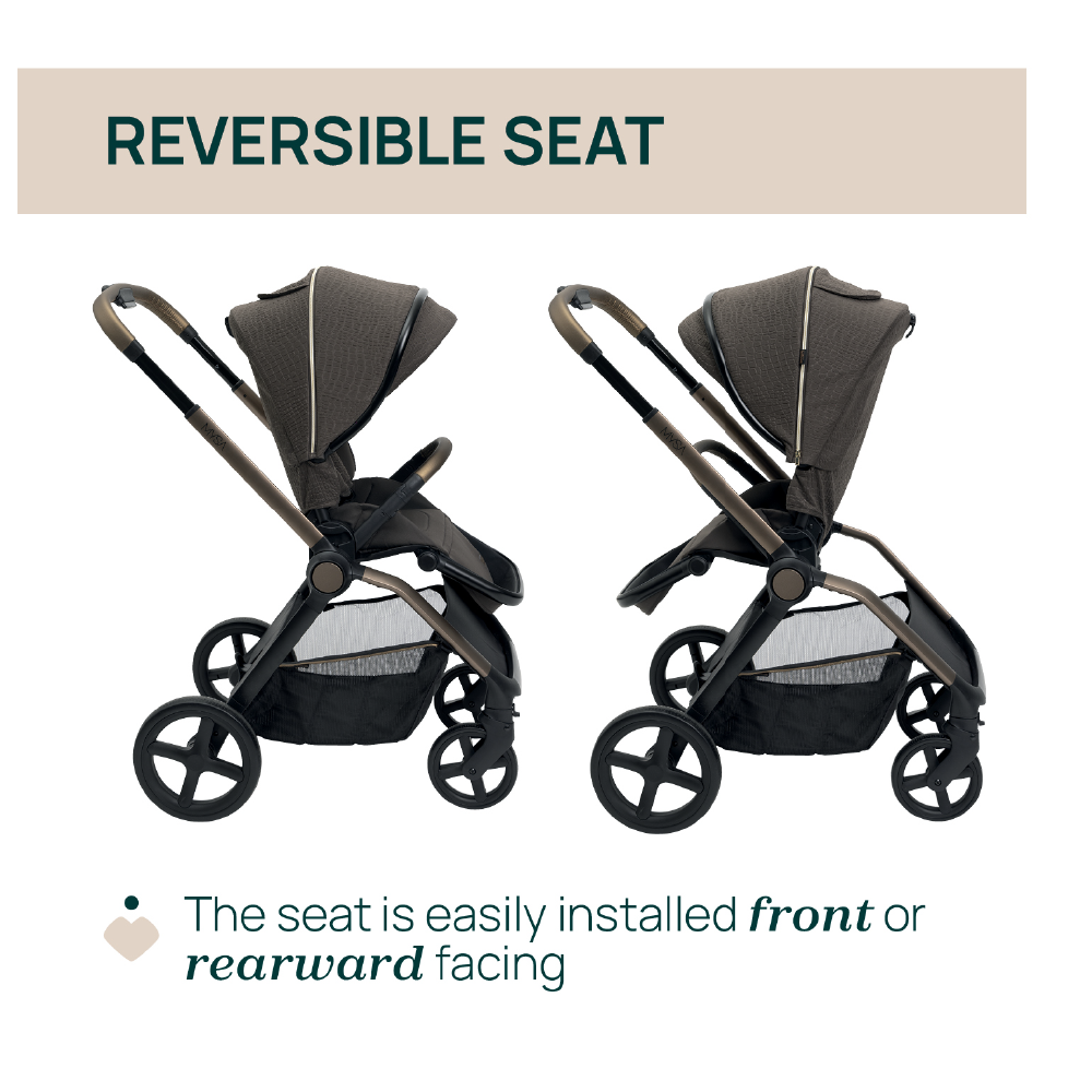 Next2me Forever Baby Crib + Mysa Bronze Lizard Relux Stroller