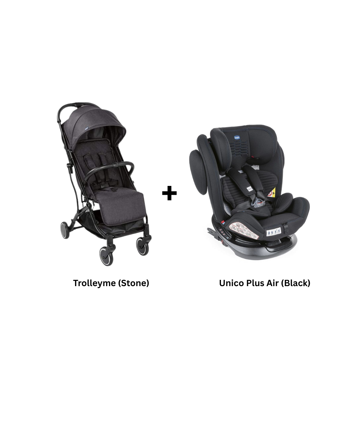 [Bundle Set] Chicco Unico Plus Air Carseat + Trolleyme Stroller