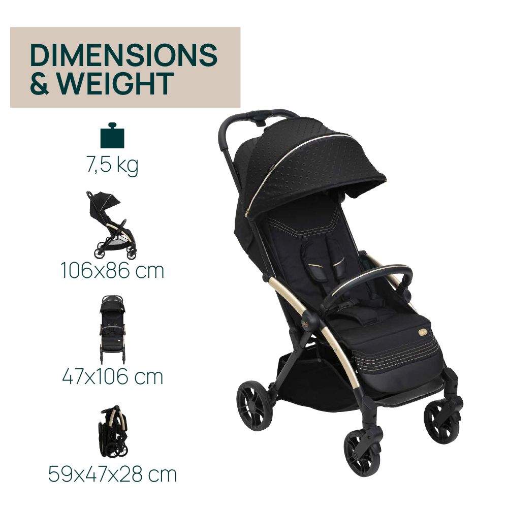 Goody XPlus Black Re_Lux - Auto Fold Stroller