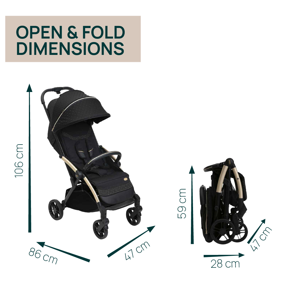 Goody XPlus Black Re_Lux - Auto Fold Stroller