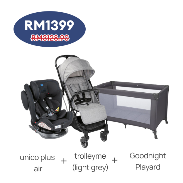 Unico Plus Air + Trolleyme + Goodnight Playard