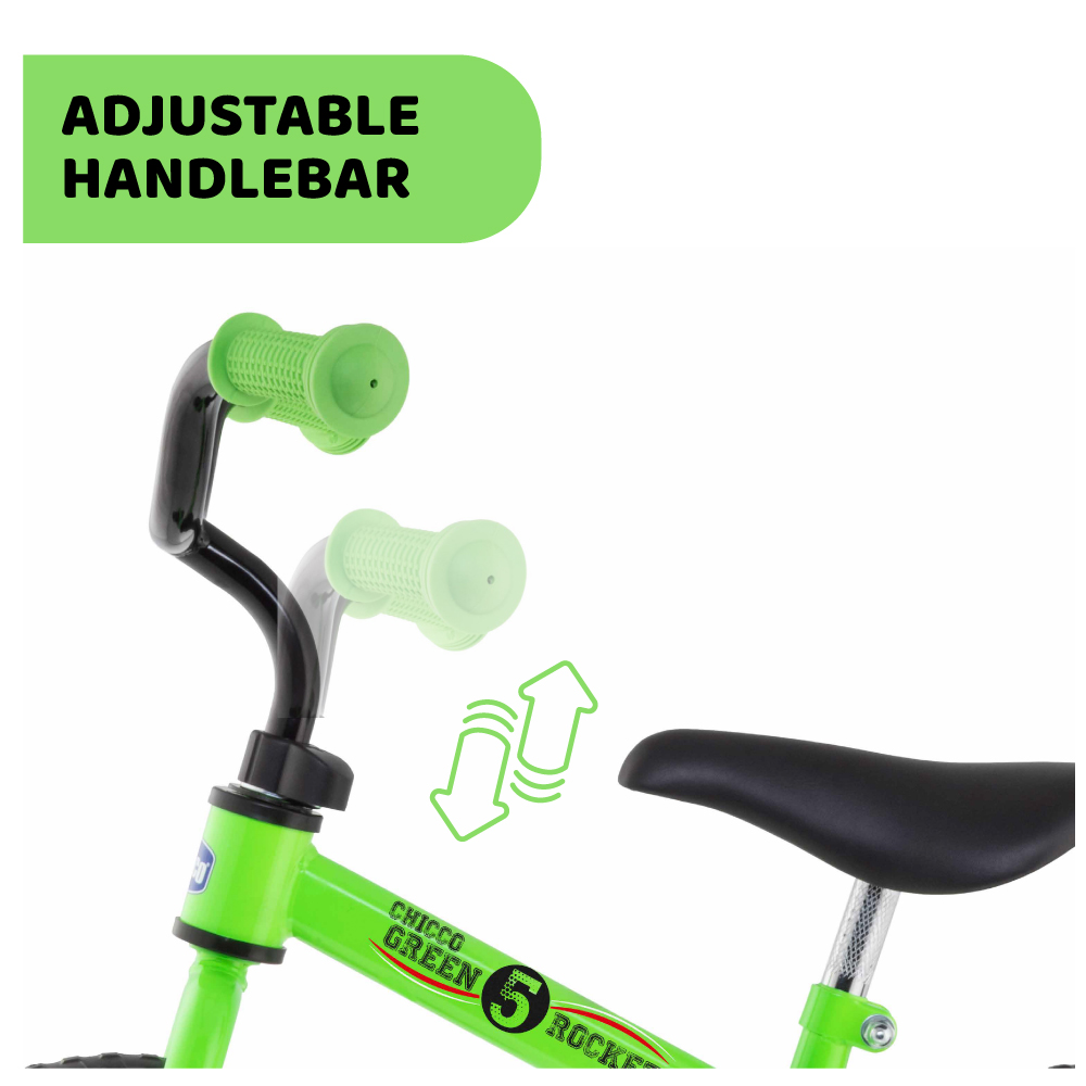 Balance Bike Green Rocket / Pink Comet