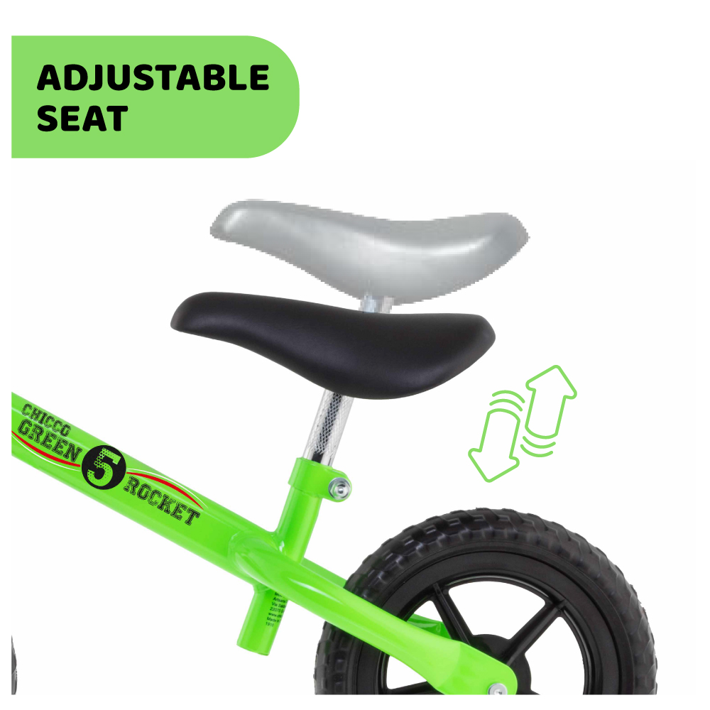 Balance Bike Green Rocket / Pink Comet