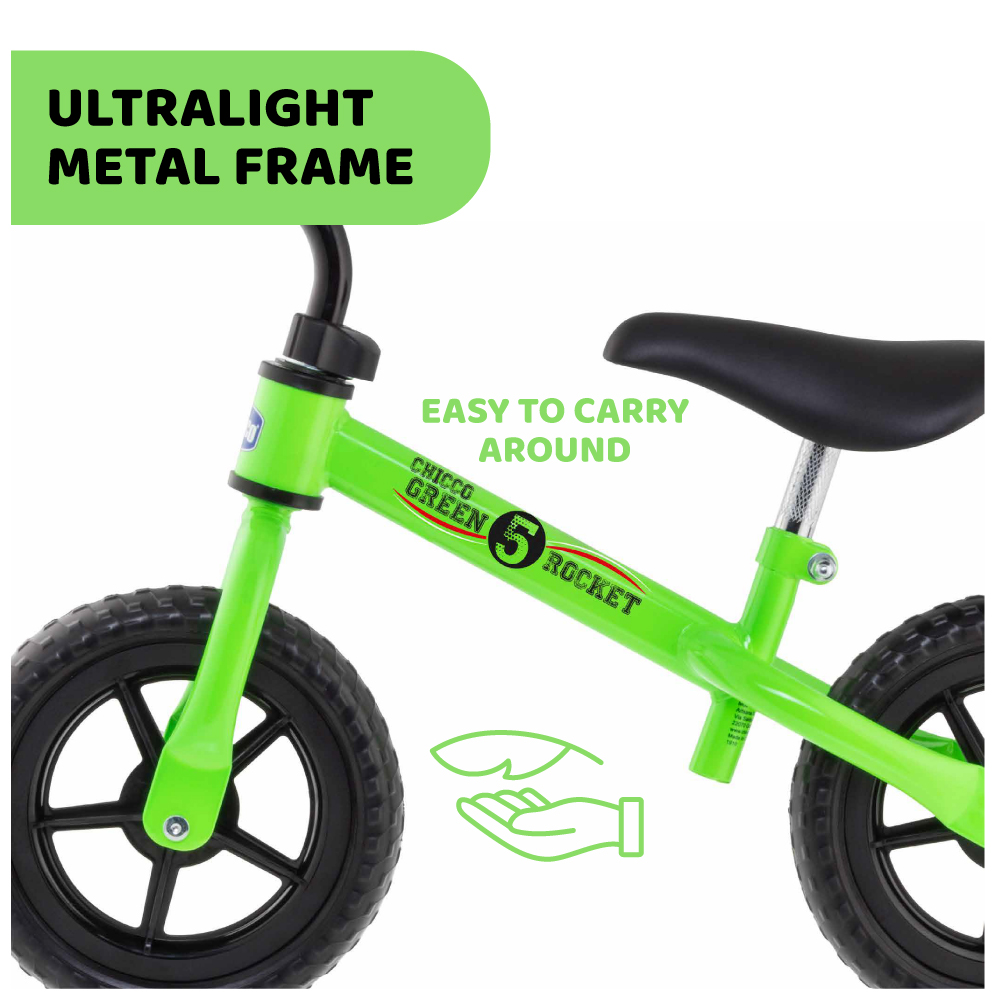 Balance Bike Green Rocket / Pink Comet