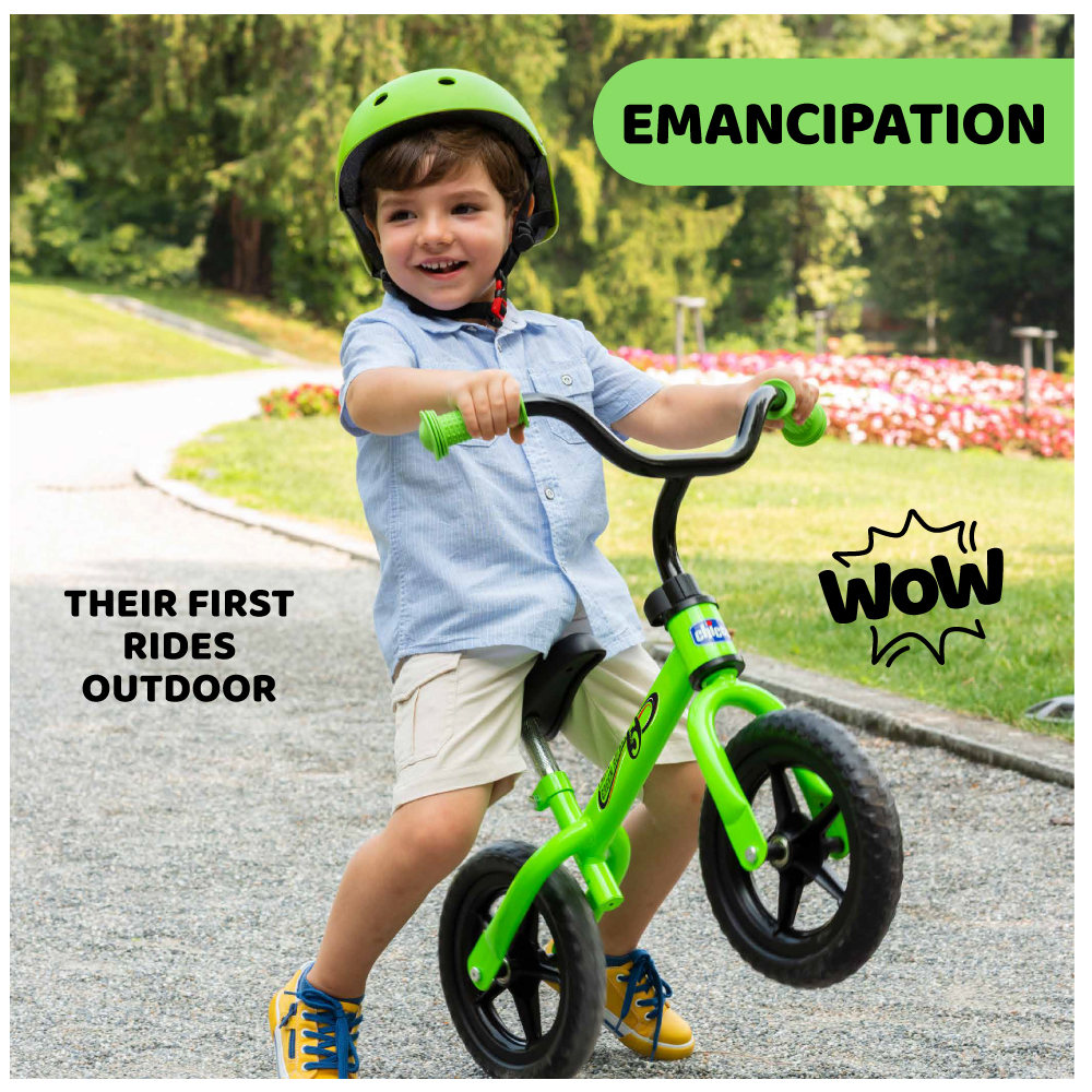 Balance Bike Green Rocket / Pink Comet