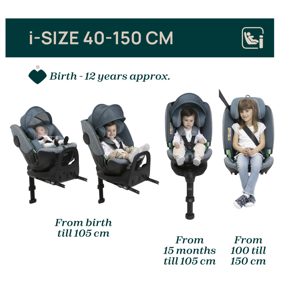 Car seat size chart best sale