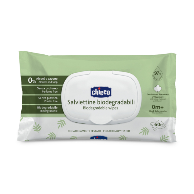 Biodegradable Wipes With Flip Cover 60pcs