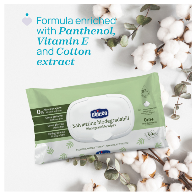 [Bundle Set] Biodegradable Wipes With Flip Cover 60pcs x6 Packs