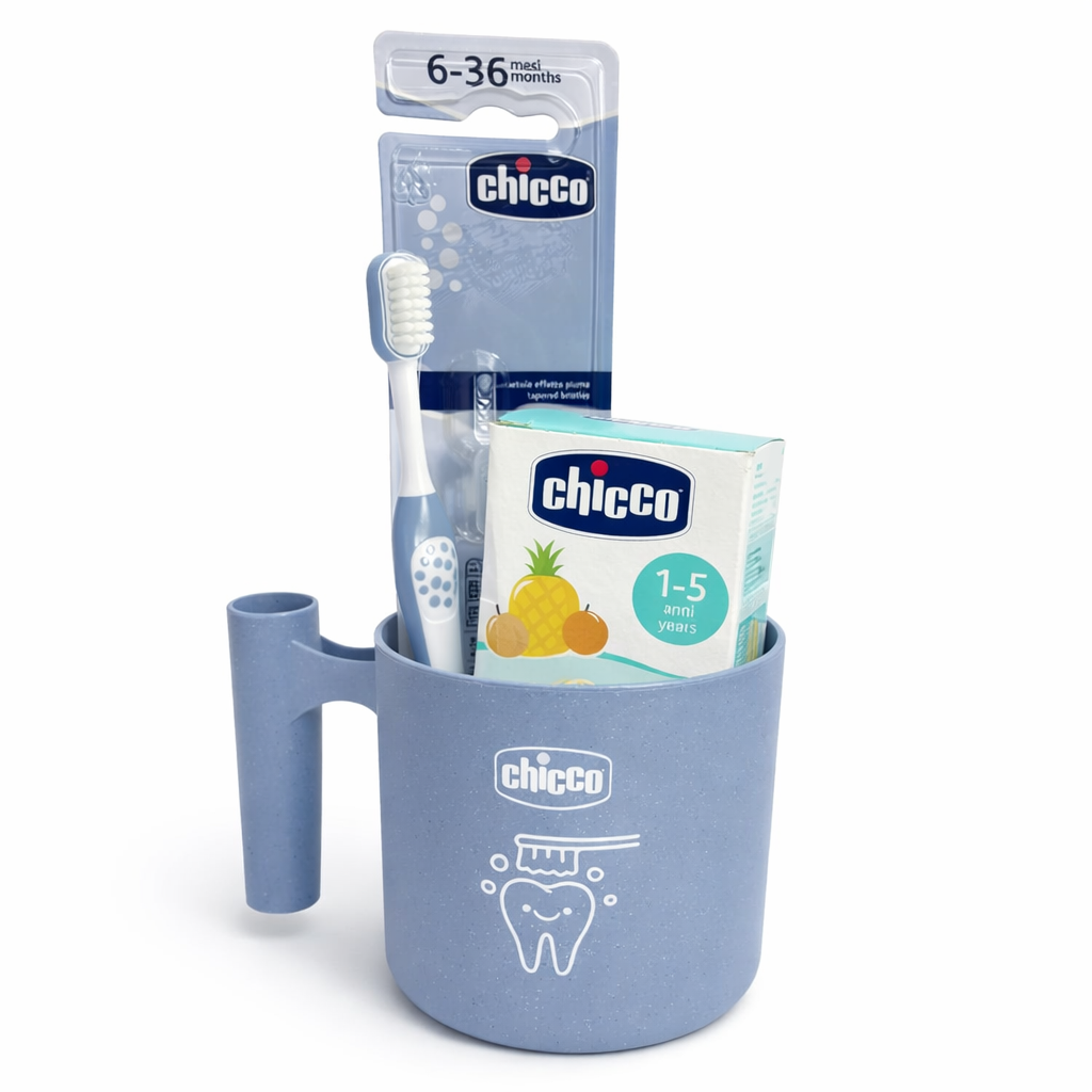 Oral Care Set (Toothbrush + Toothpaste + Cup)
