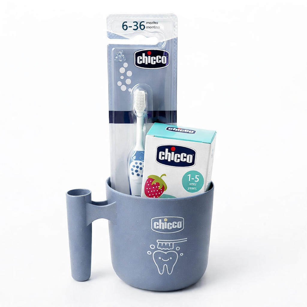 Oral Care Set (Toothbrush + Toothpaste + Cup)