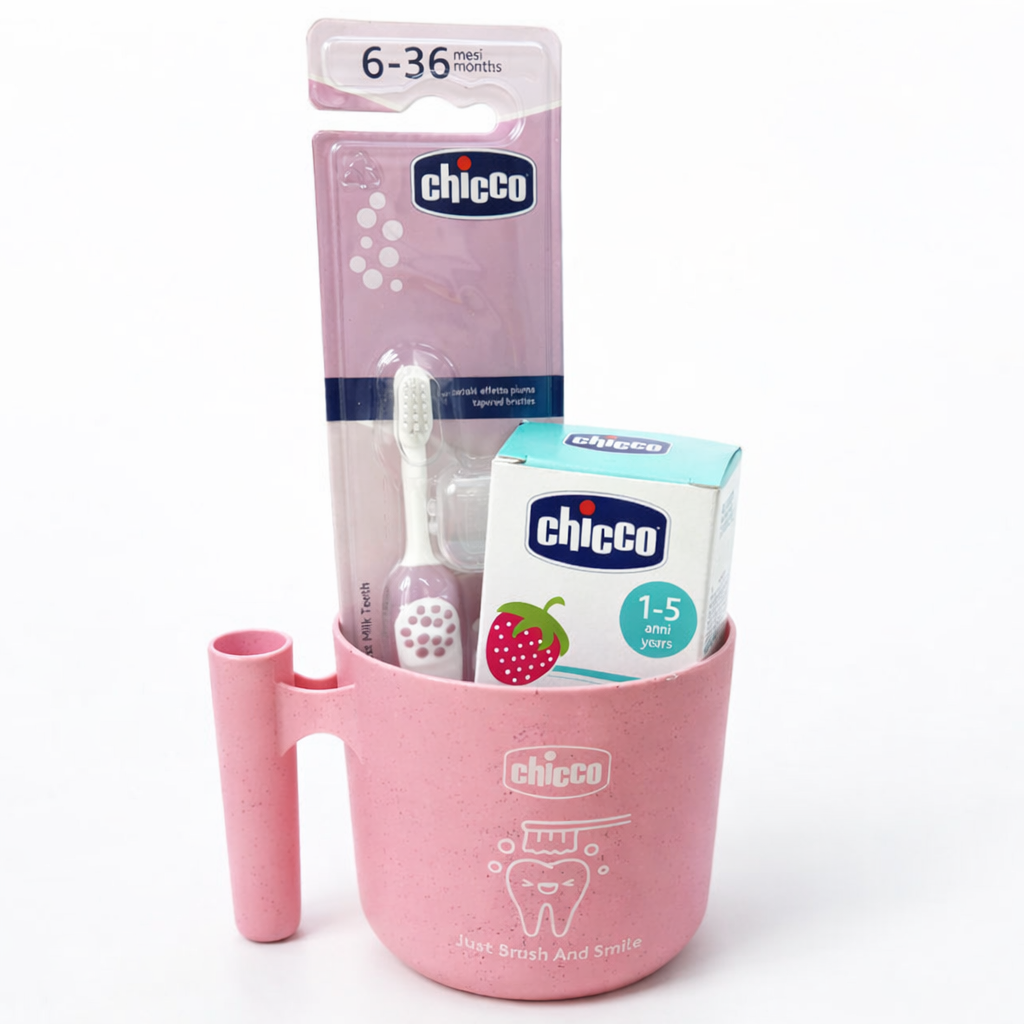 Oral Care Set (Toothbrush + Toothpaste + Cup)
