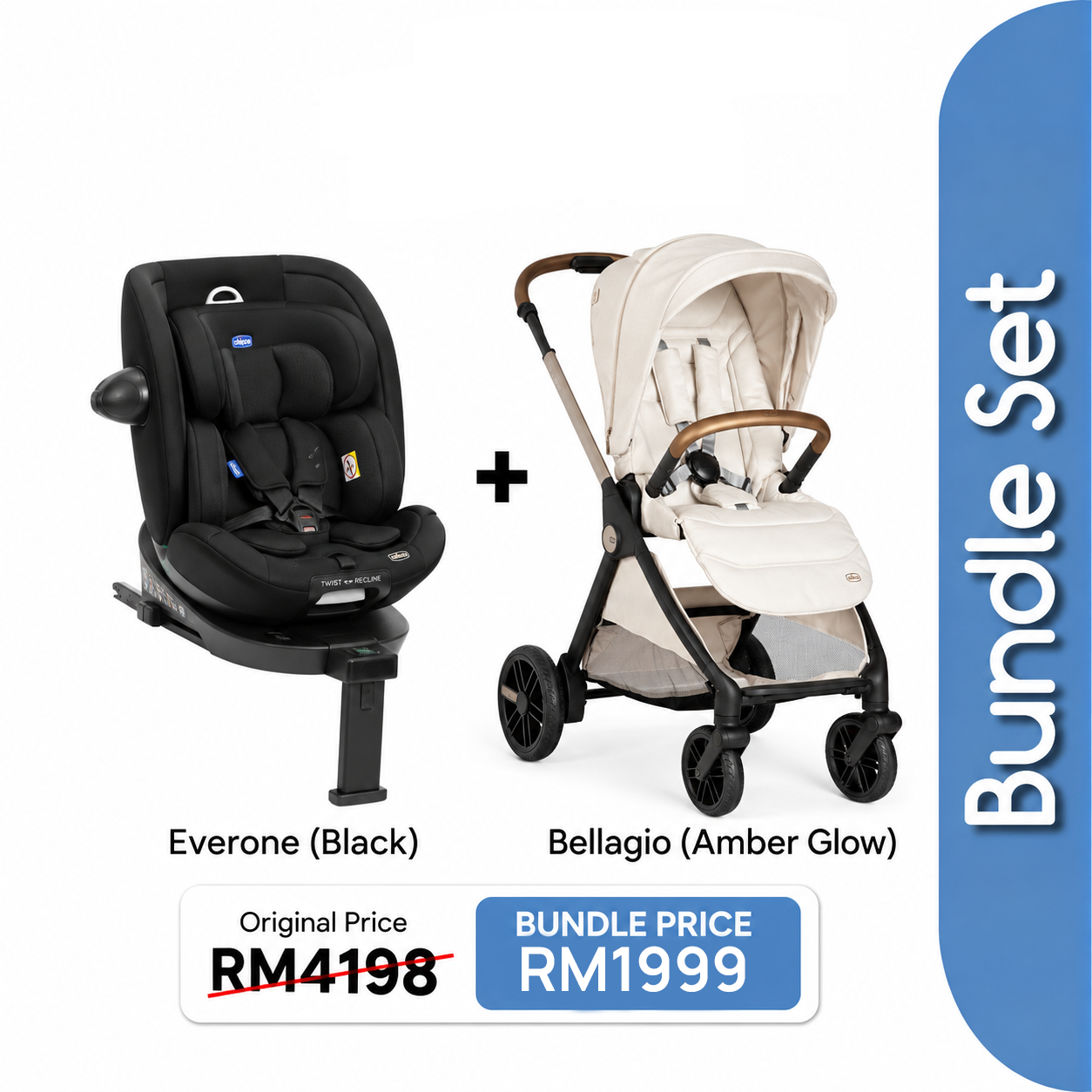 [Bundle Set] Everone Car Seat + Bellagio Stroller