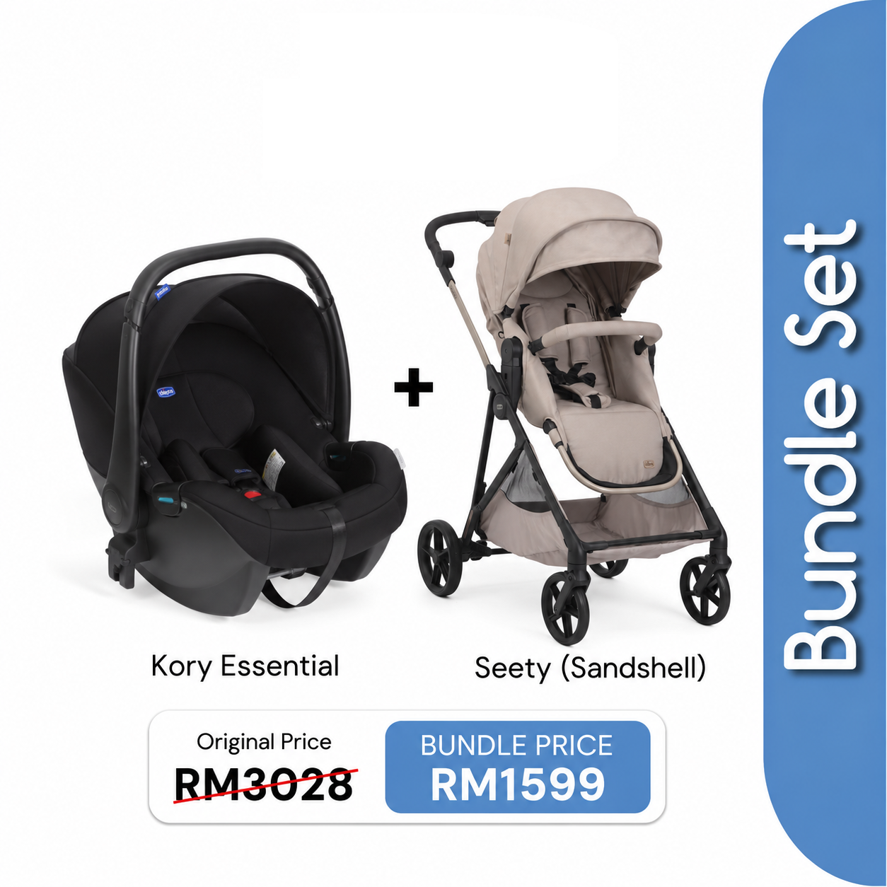 [Bundle Set] Seety Stroller + Kory Essential Carrier