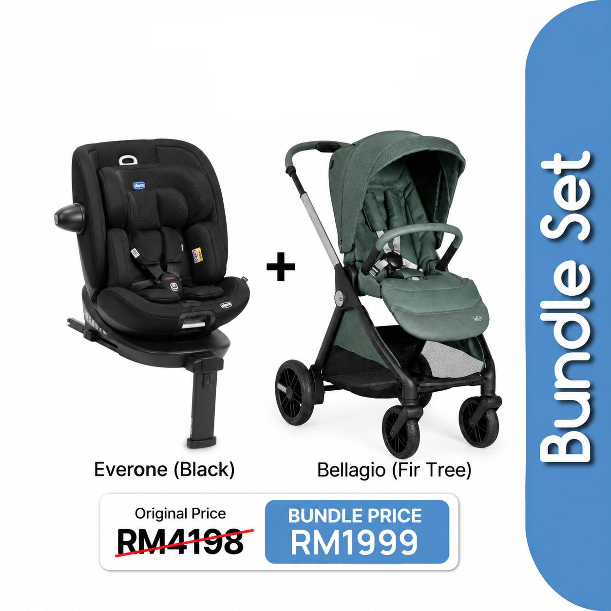 [Bundle Set] Everone Car Seat + Bellagio Stroller