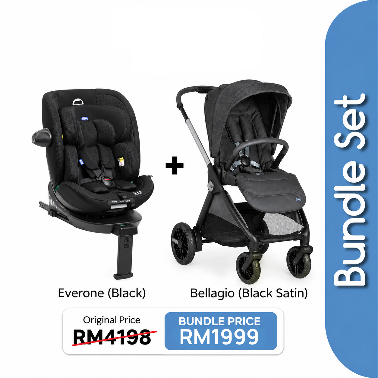 [Bundle Set] Everone Car Seat + Bellagio Stroller