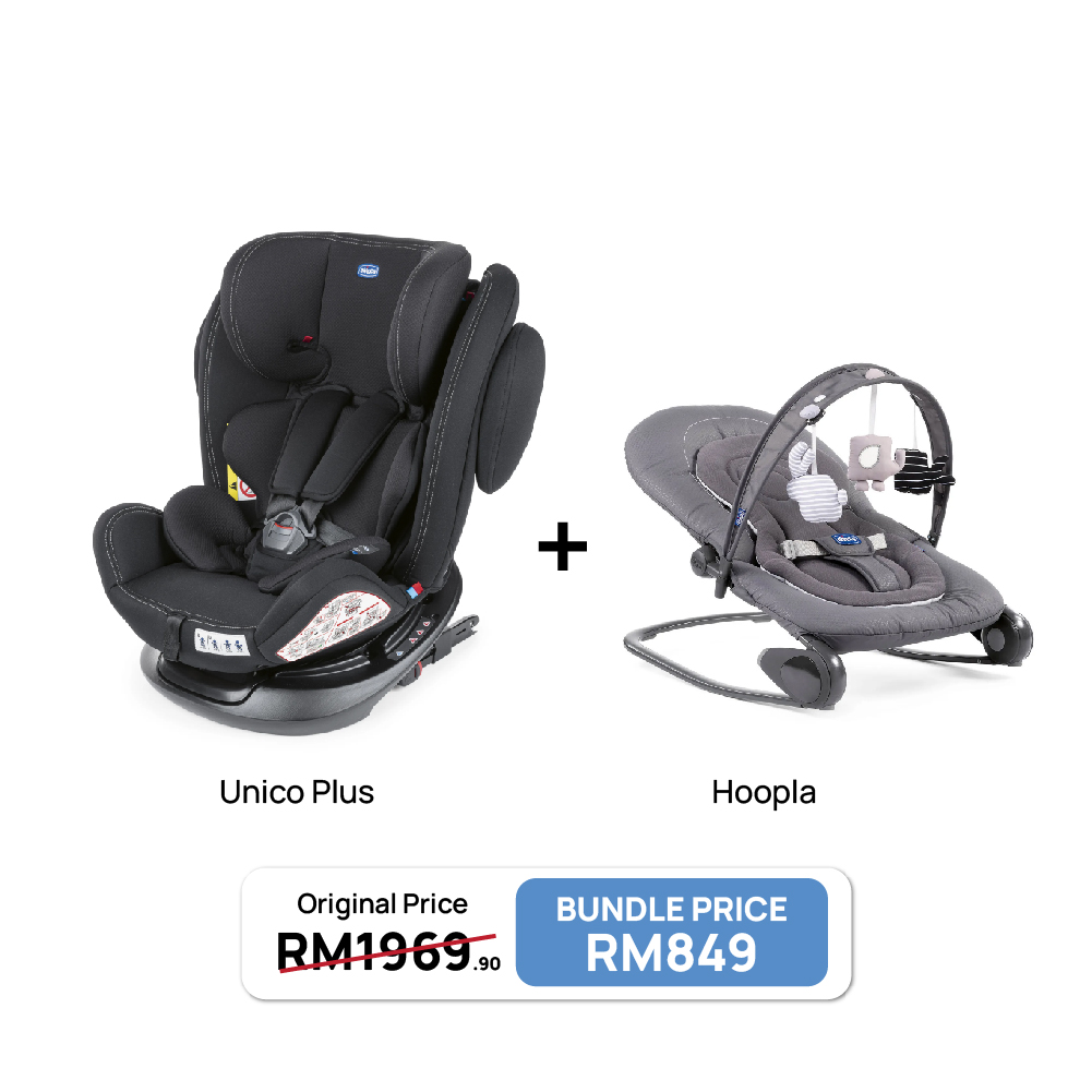 [Bundle Set] Unico Plus Car Seat + Hoopla Bouncer