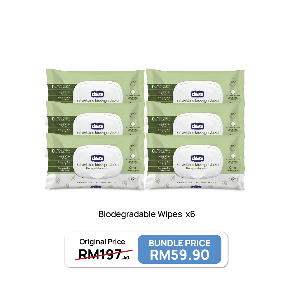 [Bundle Set] Biodegradable Wipes With Flip Cover 60pcs x6 Packs