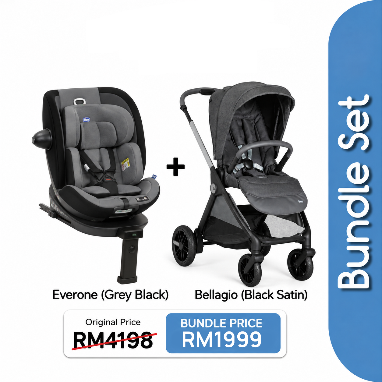 [Bundle Set] Everone Car Seat + Bellagio Stroller